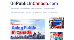 Desktop Screenshot of gopublicincanada.com