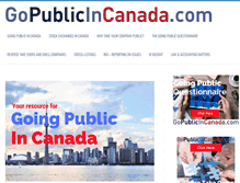 Tablet Screenshot of gopublicincanada.com